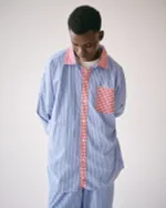 Рубашка One Two Oversized Striped синяя / красная