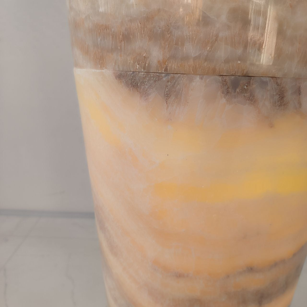 Раковина напольная из оникса Yellow ON-04198 (40*40*90 см)