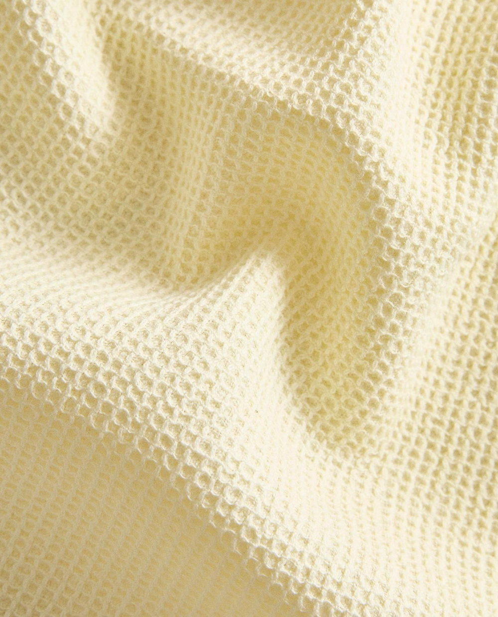 Zara Home - Банное полотенце с тонкой вафельной текстурой, желтый, 30х50 см
