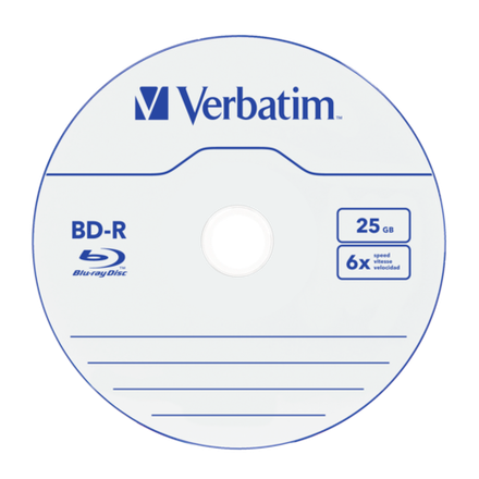 Оптический диск Verbatim BD-R SL 25GB 6X HardCoat, Jewel Case, 5 шт