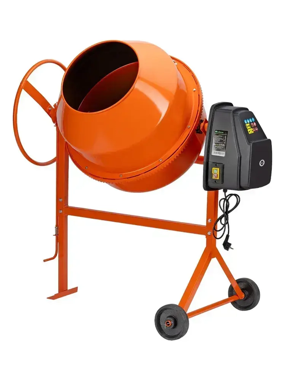 Бетономешалка строительная СИБРТЕХ, БСН-200, 200 л объем бака и 800 Вт мощность, чугунный венец и поликлиновый ремень, защита от перегрева и случайного пуска, без редуктора, бетоносмеситель, 95514