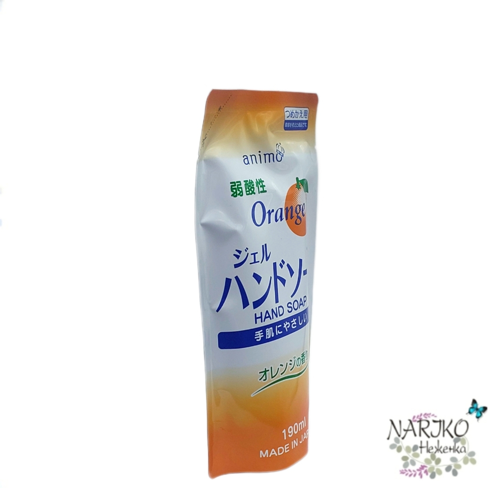 Слабокислотное мыло для рук Rocket Soap Animo Hand Soap аромат апельсина, мягкая упаковка 190 мл.