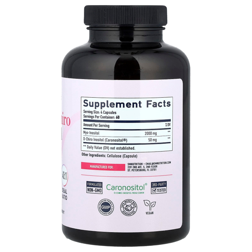 SMNutrition, Мио и D-хиро инозитол, 240 капсул