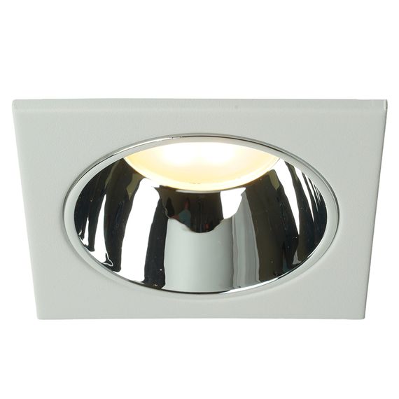 Светильник встраиваемый Feron DL3112 потолочный MR16 G5.3 белый + хром 51406