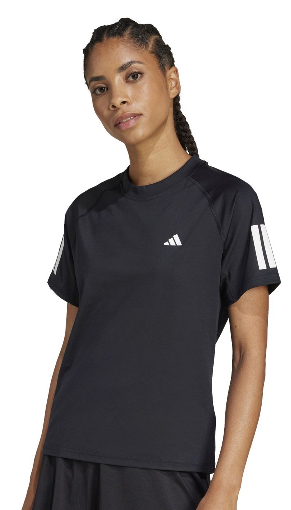 Женская теннисная футболка Adidas Club Tennis Climacool 3 Stripes