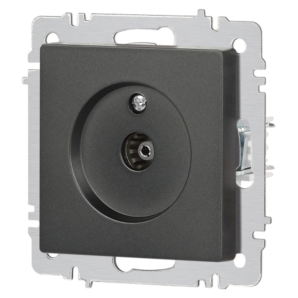 Розетка Intro Accent 6-301-07 TV одиночная, IP20, СУ, графит