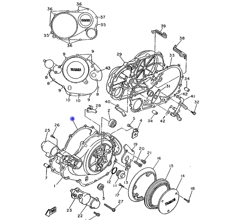 Прокладка крышки картера Yamaha 3EG-15451-00-00