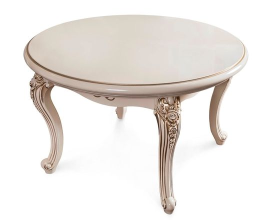Стол журнальный ДЖОКОНДА  круглый крем глянец