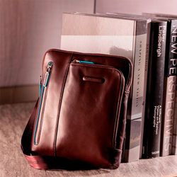 Сумка мужская Piquadro Blue Square коричневая телячья кожа (CA1816B2/MO) 8