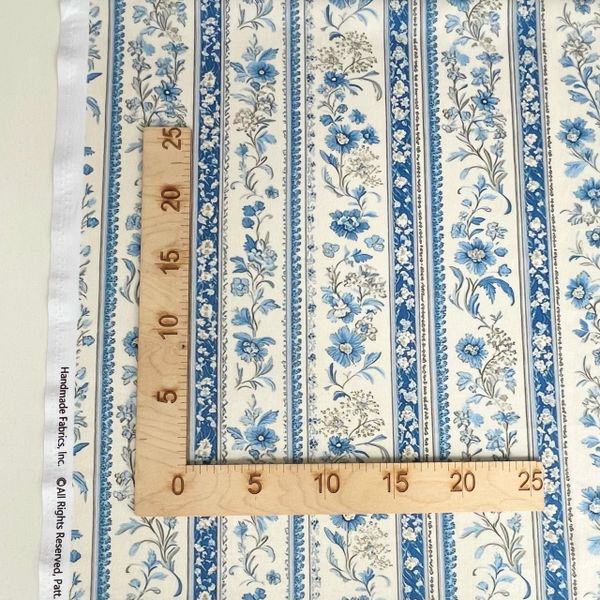 ГОЛУБОЙ ВАСИЛЬКОВЫЙ УЗОР, ПОЛОСЫ. - 100% хлопок 3