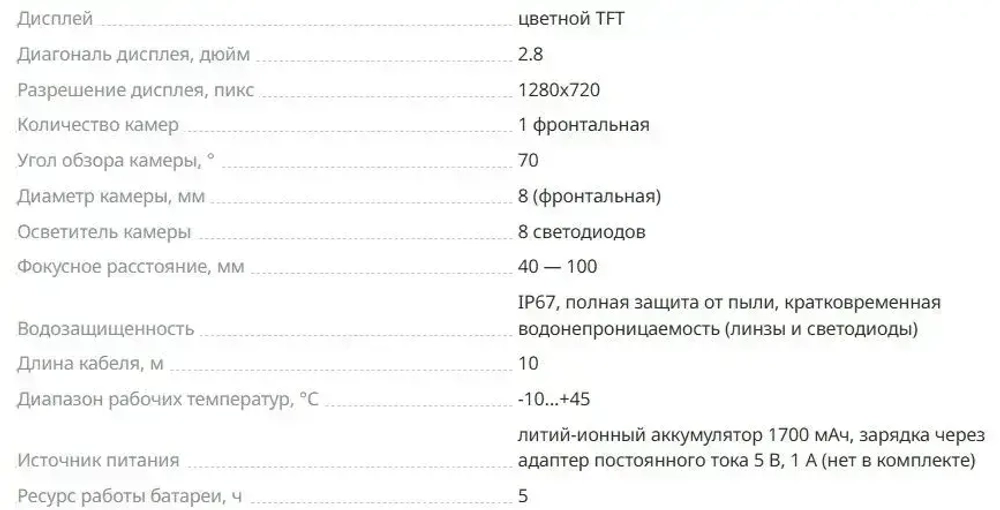 Видеоэндоскоп Ermenrich Seek VE20