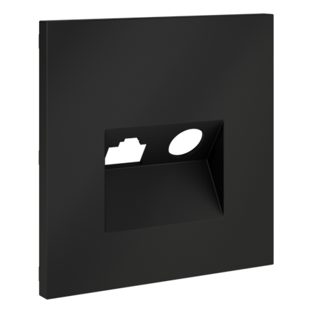 Накладка для розетки TV+RJ45 кат. 6, S70 (графит)