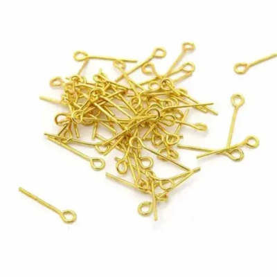 Штифт с петлёй, L 28 мм, 20 гр, золото