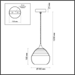 5286/1 LN Подвес E27 1*40Вт 220В IP20 SUSPENTIONI