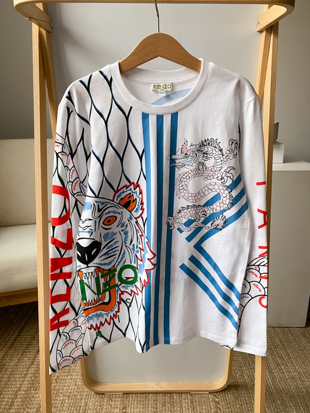 Новый хлопковый лонгслив Kenzo, 140