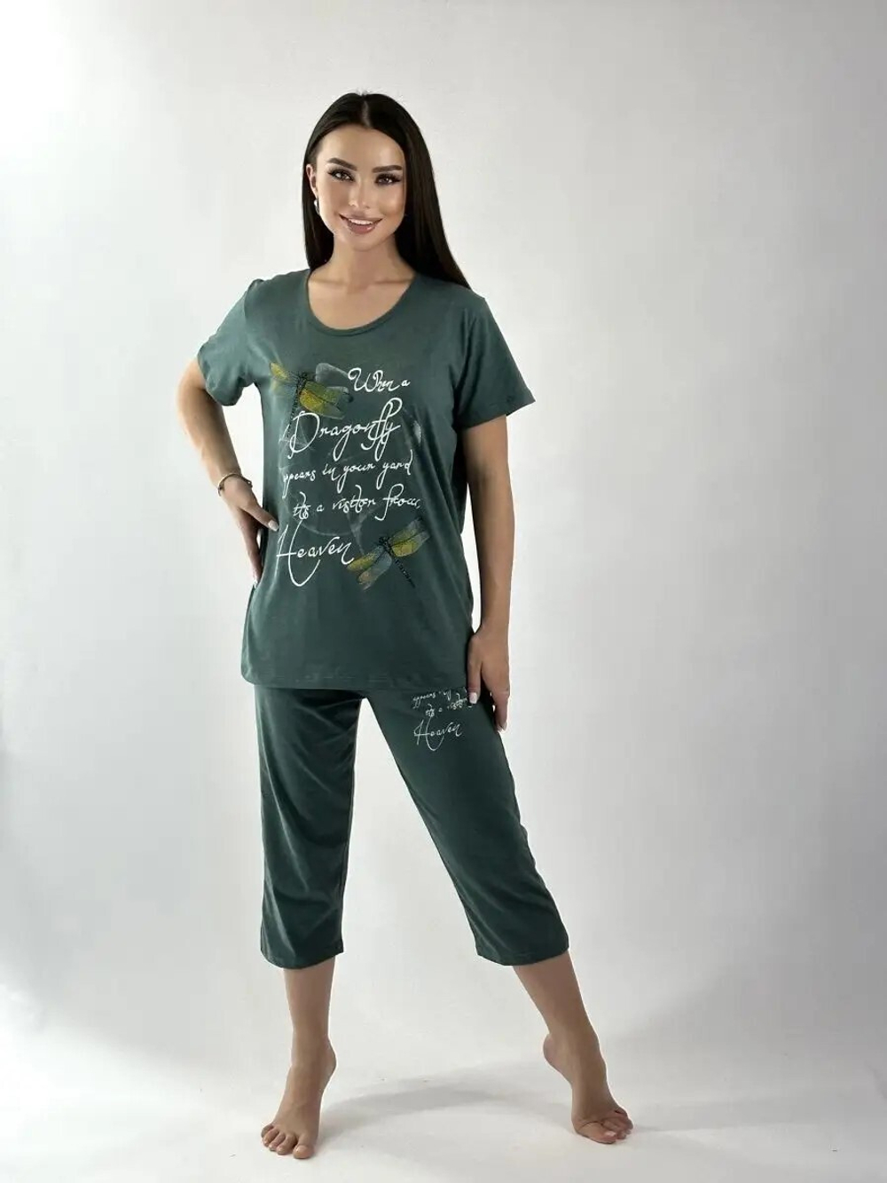 Пижама женская брид+футб. хлопок (велик) КЖ0033