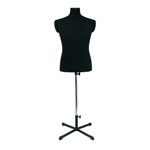 Манекен портновский мужской Генри, комплект Стандарт, цвет черный, размер M, в комплекте подставка «Звезда» и магнит-трафарет