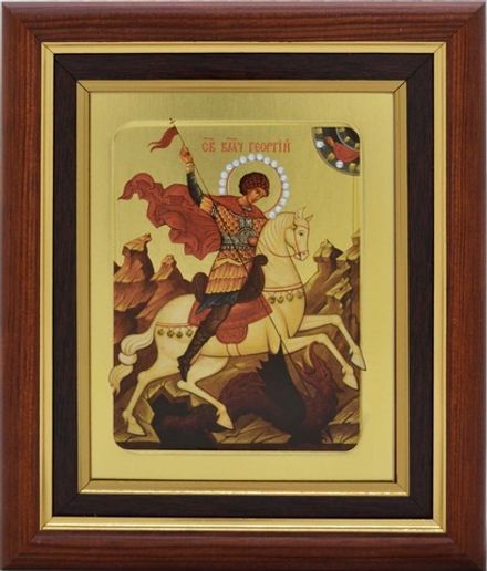 Георгий Победоносец. Икона, писанная в монастыре.