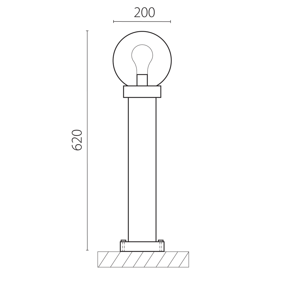 373910 Светильник BOLLA 1x10W (led) E27 ЧЕРНЫЙ IP65