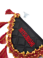Вымпел тройной MITSUBISHI (экокожа, черный с красными кисточками)