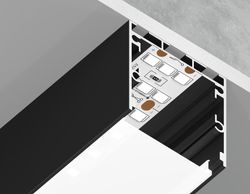 Ambrella Алюминиевый профиль накладной/подвесной "Profile System" 35*35 для светодиодной ленты до 26мм Profile System GP2550BK