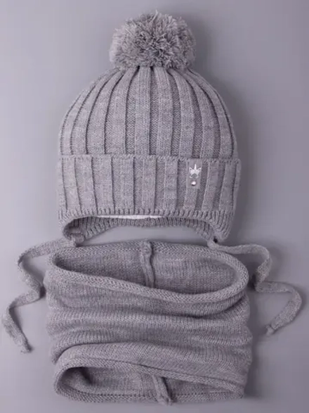 Шапка для девочек осенняя и снуд