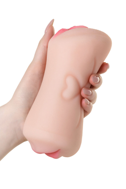 Мастурбатор реалистичный Juicy Pussy by TOYFA Pretty Mouth, рот и вагина, SoftSkin, телесный,17 см