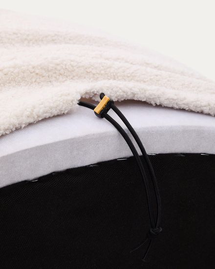 Чехол на пуф Kaeli из экрю букле Ø 90 см