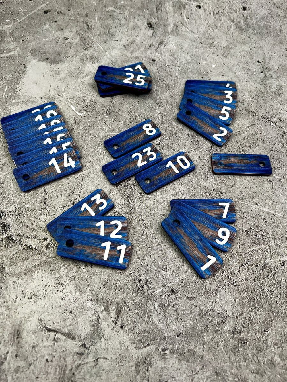 Номерки для ключей 2х5см