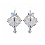 Серьги листья Ester Bijoux Тополь F374S