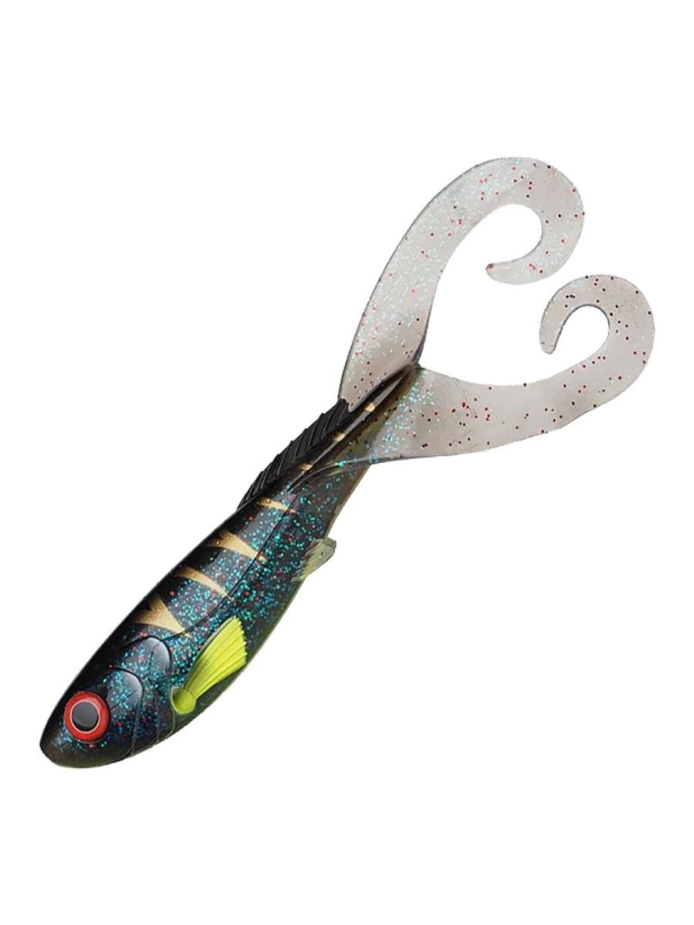 Приманка мягкая твистер Abu Garcia Beast Twin Tail, 210 мм, 4 шт, Red Tiger