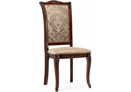 Стул деревянный Woodville Керия ткань бежевый, вишня, ножки коричневые