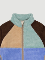 Плюшевая куртка на молнии Mjölk Color Block Blue Sky