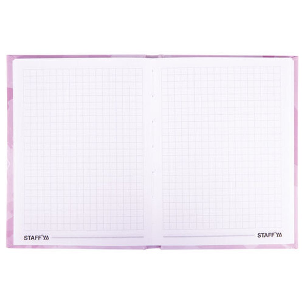 Блокнот МАЛЫЙ ФОРМАТ (110х147 мм), А6, 80 л., твёрдый, клетка, выборочный лак, STAFF, "Кактусы", 114448