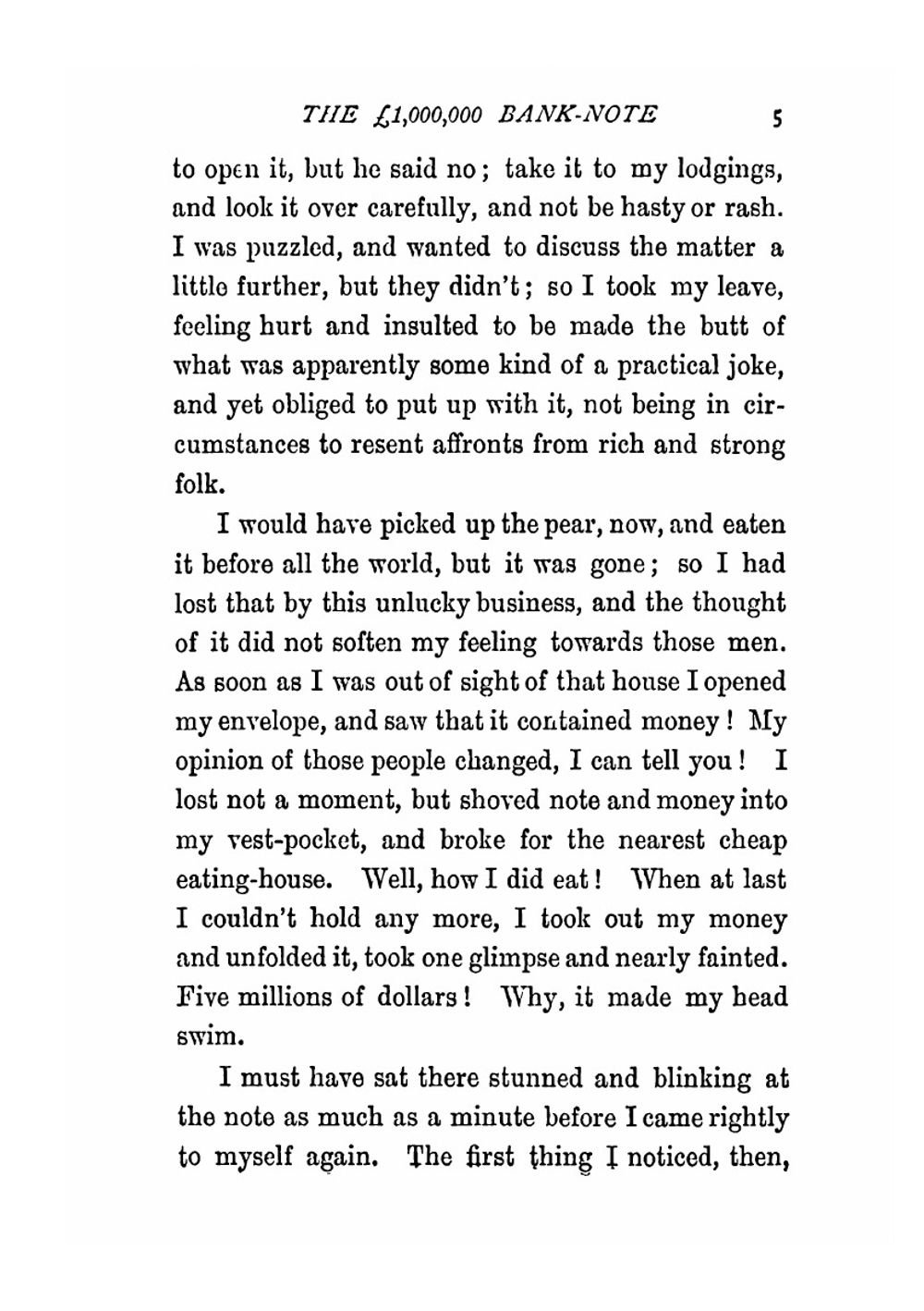 The 1,000,000 pound bank-note, and other new stories | Mark Twain