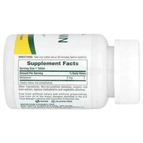 NaturesPlus, мелатонин быстродействующий, 3 мг, 90 таблеток