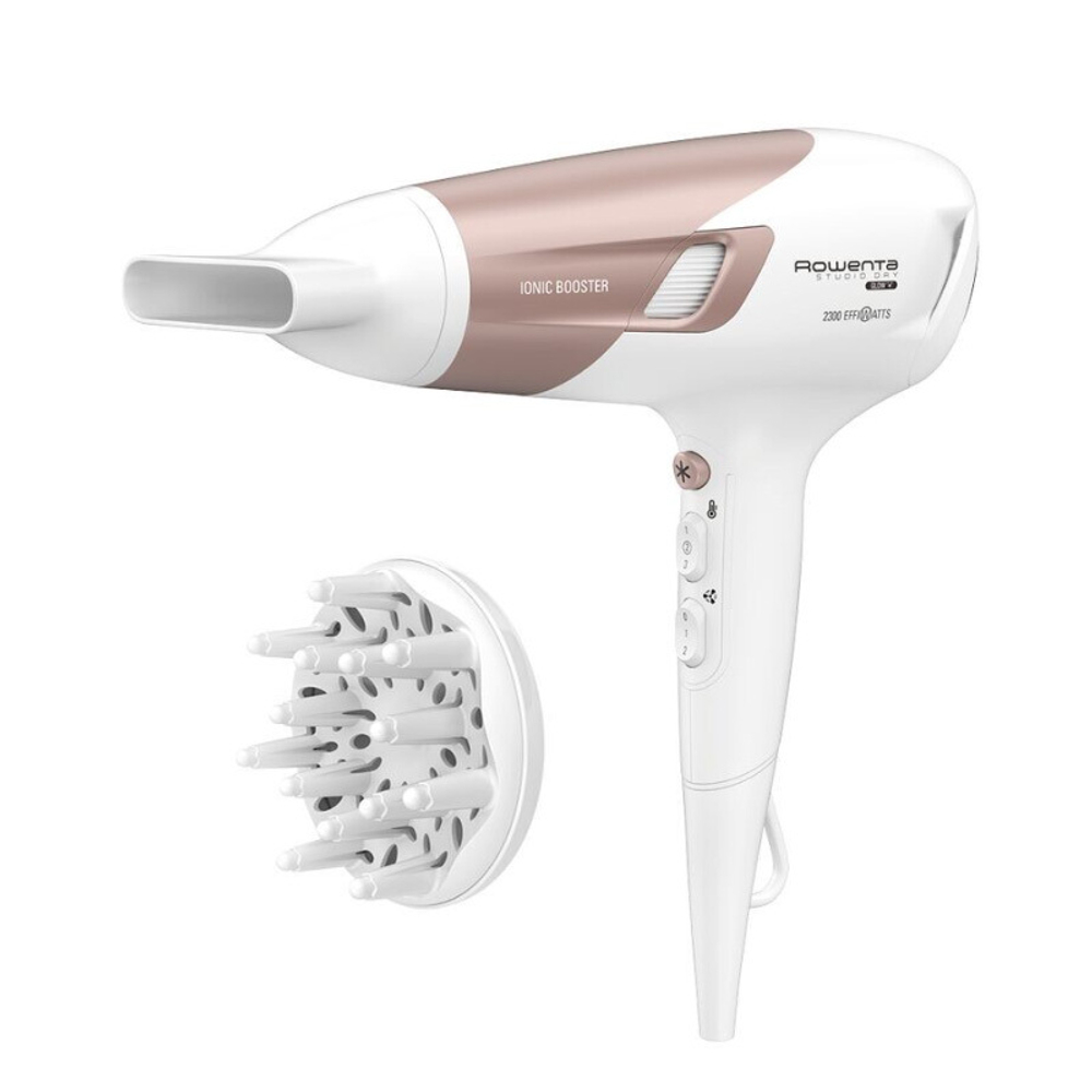 Фен Rowenta Studio Dry Glow CV5830F0, белый/бежевый