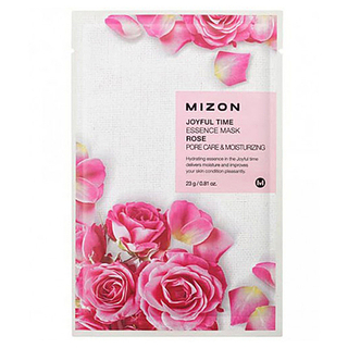 Mizon Маска тканевая с экстрактом лепестков розы - Joyful time essence mask rose, 23г