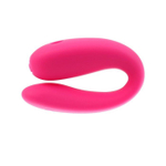 Розовый стимулятор для пар с вибропулей (Цвет: розовый)