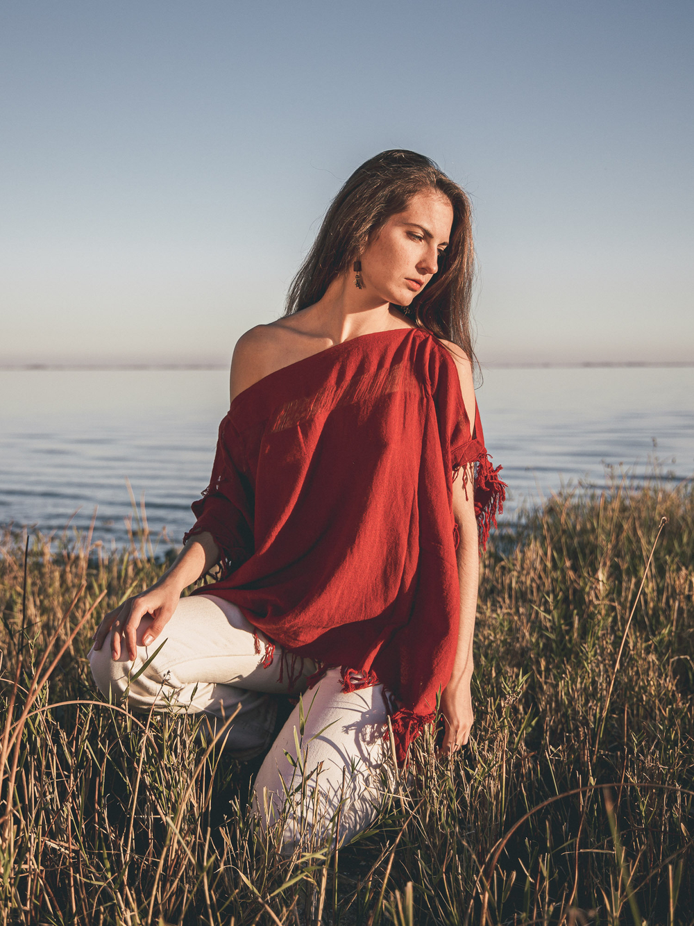 Топ-пончо Chintamani (красный)