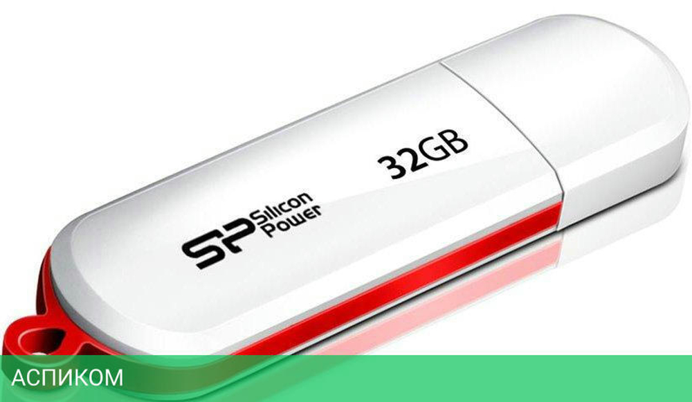 USB Flash-накопитель Silicon-Power LuxMini 320 32GB белый (SP032GBUF2320V1W)
