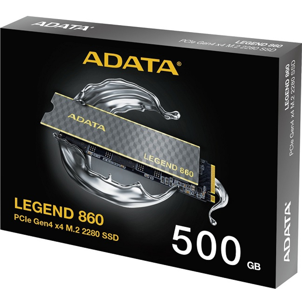 Жесткий диск SSD M.2 512Gb ADATA LEGEND 860, 5000/3000MBs, 53000 IOPS, TLC 3D NAND, 2280, PCI-E4.0x4 (SLEG-860-500GCS)