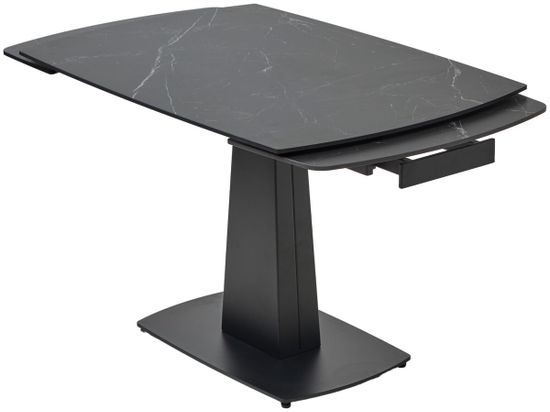 Стол BALDE 140 MATT BLACK MARBLE SOLID CERAMIC / BLACK