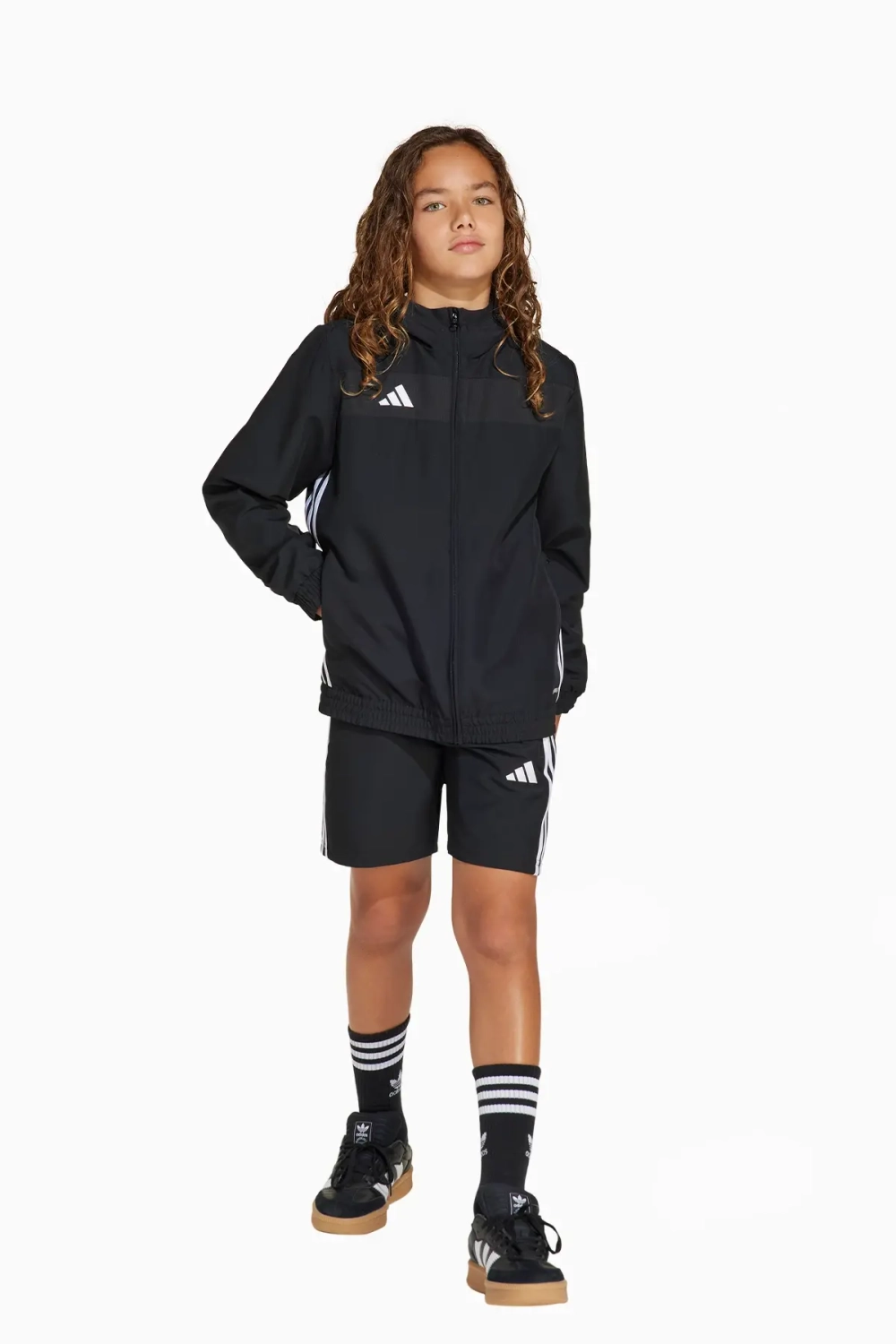 Кофта adidas Tiro 25 Essentials Woven Junior - черный