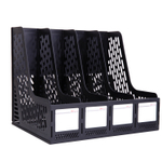 Лоток вертикальный DELI, 4 отделения, черный