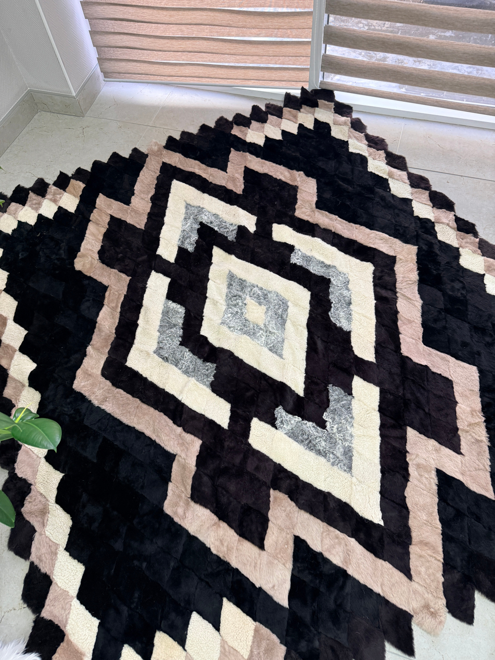 Покрывало меховое ковер из шкуры овчины