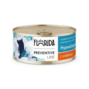 Консервы Florida Preventive Line Hypoallergenic для собак при пищевой аллергии, с индейкой