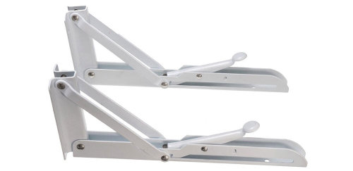 Кронштейны складные с фиксатором белые 300мм пара (2шт)