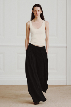 ZARA ФУТБОЛКА В РУБЧИК С БРЕТЕЛЯМИ, ЭКРЮ