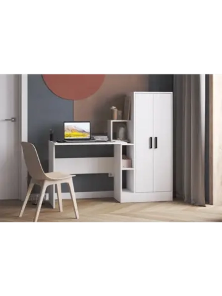 Компьютерный стол СКМ-1 белый